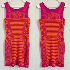 EUC Nicole’s Closet knit printed stretch bodycon dress